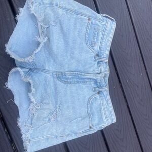 Old Navy Blue Distressed Jean Shorts